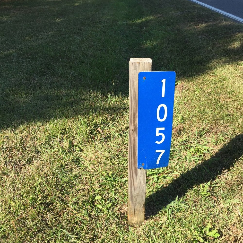 Road marker: 1057